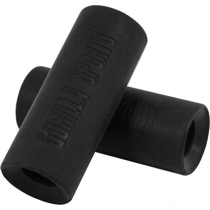Gorilla Sports - Prises Épaisses En Silicone Noir | Accessoire Musculation - Protection De Barre - Noir - Taille Unique - Decathlon