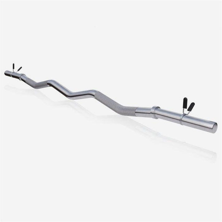 Barra de Pesas Curl EZ Gorilla Sports 120 cm Cromada Diámetro 30/31mm 6/7