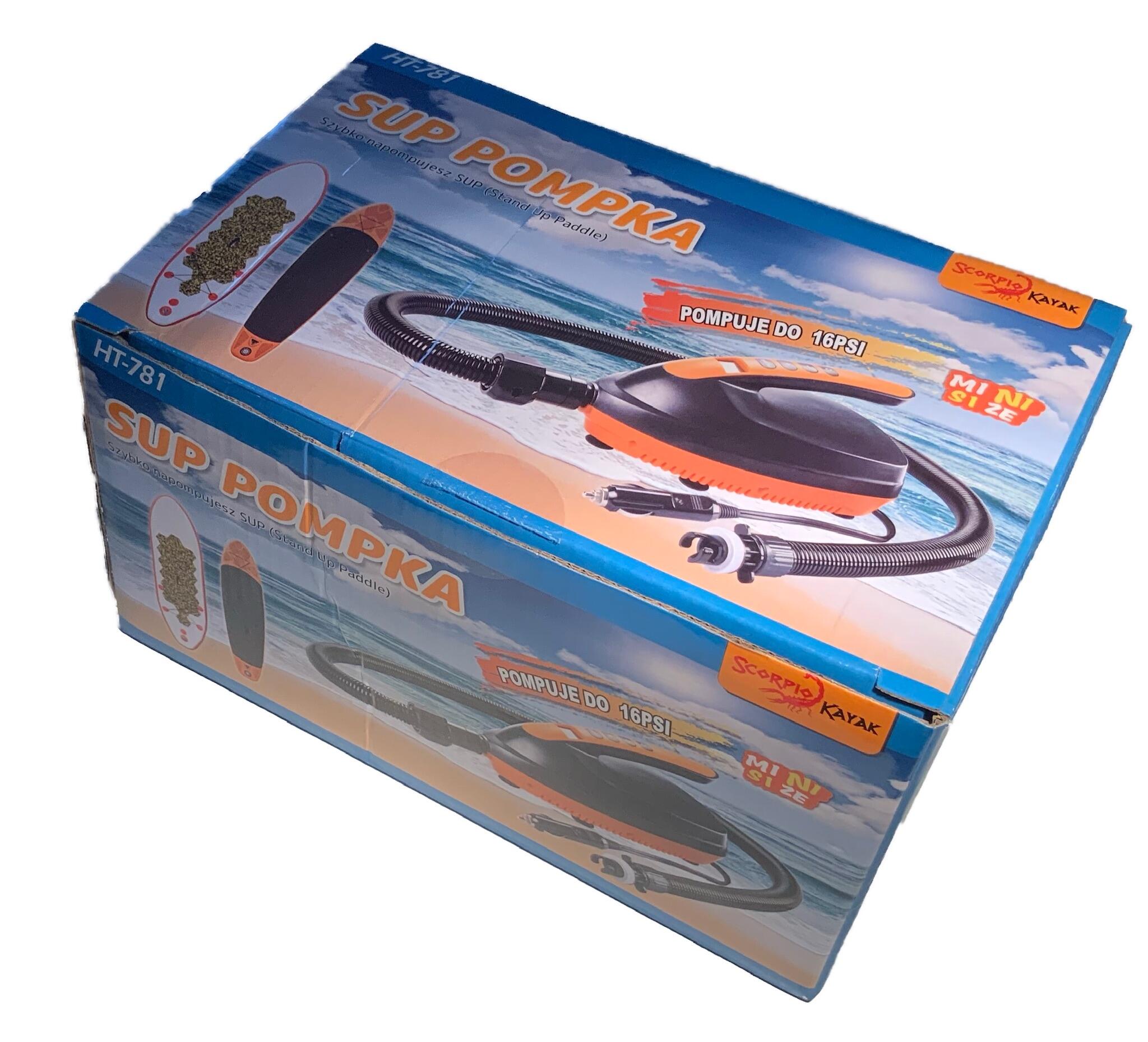 POMPKA ELEKTRYCZNA DO POMPOWANIA KAJAKA SUP SCORPIO KAYAK HT-781 12V 0-16 PSI 5/5