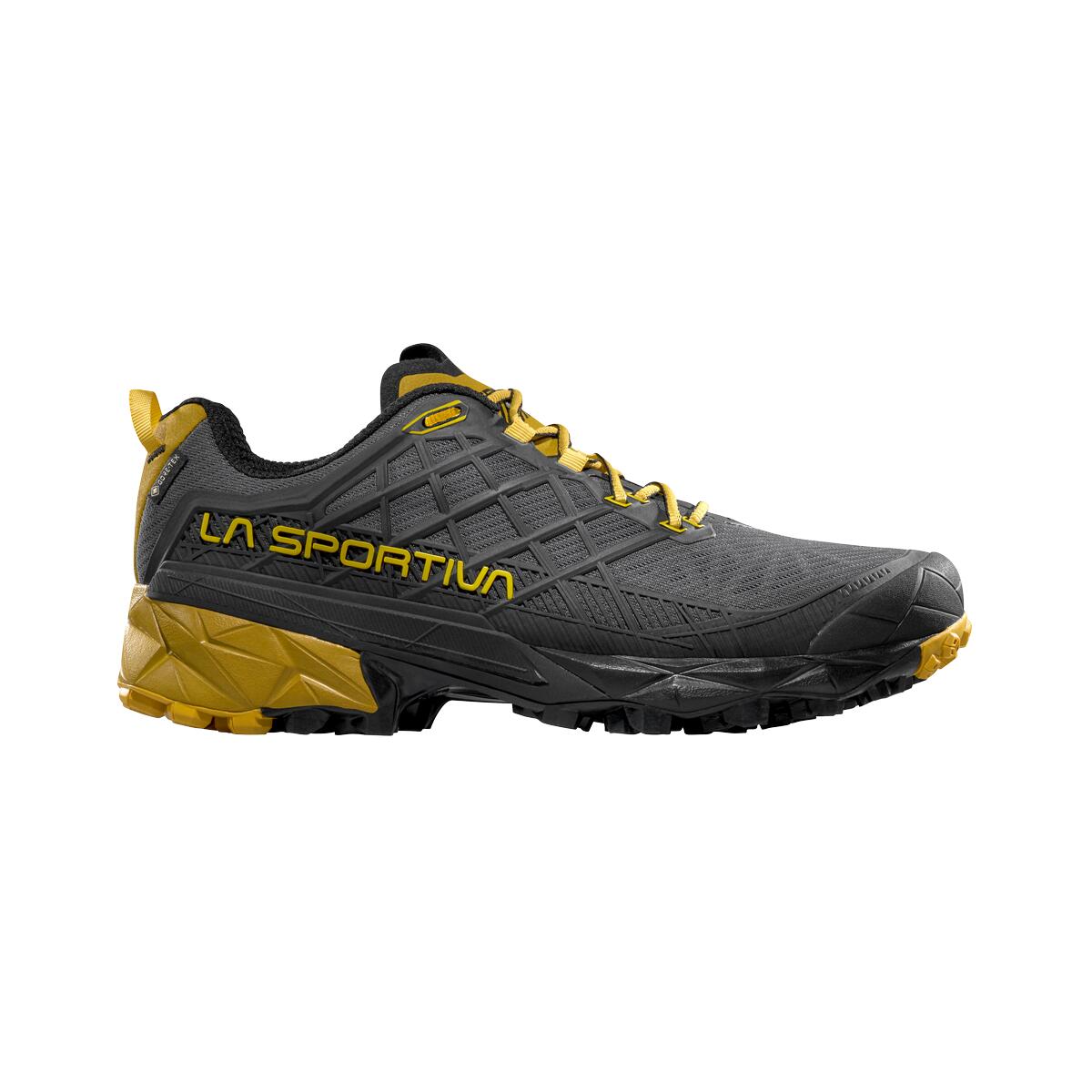 La Sportiva - Chaussure Trail Homme - La Sportiva Akyra Ii Gtx - Carbon/bamboo - Chaussures De Sport - Gris|jaune - Decathlon