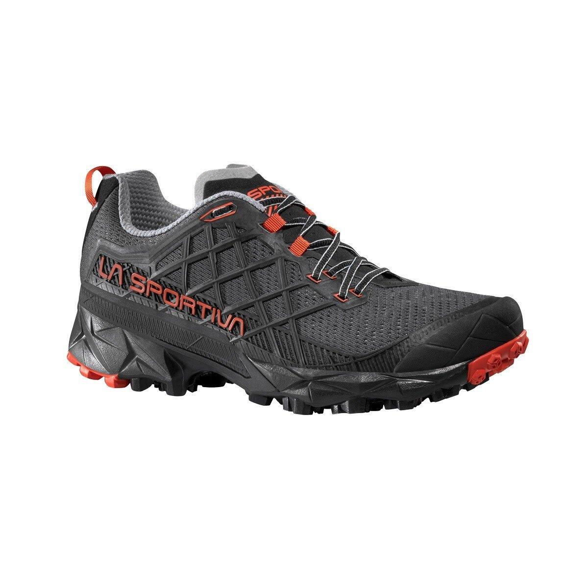 Zapatillas Trailrunning Hombre - LA SPORTIVA Akyra II  - Carbon/Cherry Tomato 2/3