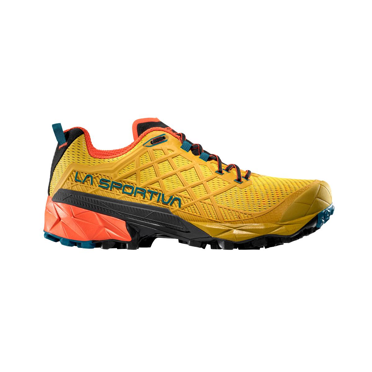 La Sportiva - Chaussure Trail Homme - La Sportiva Akyra Ii - Bamboo/everglade - Chaussures De Sport - Bleu|jaune|orange - Decathlon