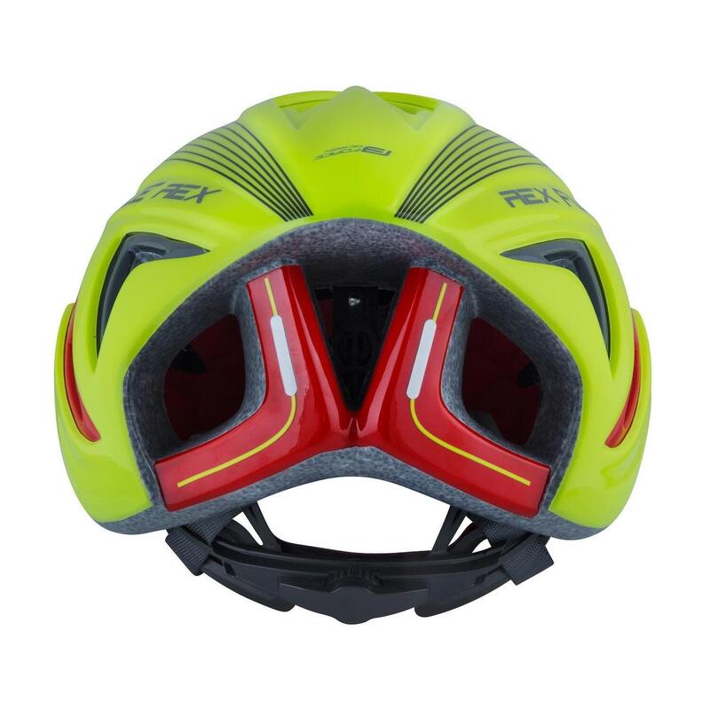 Casca Force Rex Galben Fluo/Rosu S-M