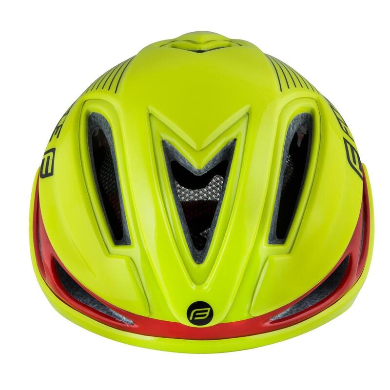 Casca Force Rex Galben Fluo/Rosu S-M