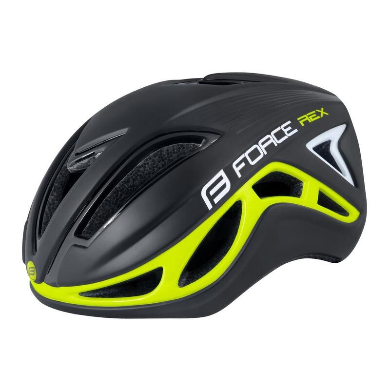 Casca Force Rex Negru/Galben Fluo S/M