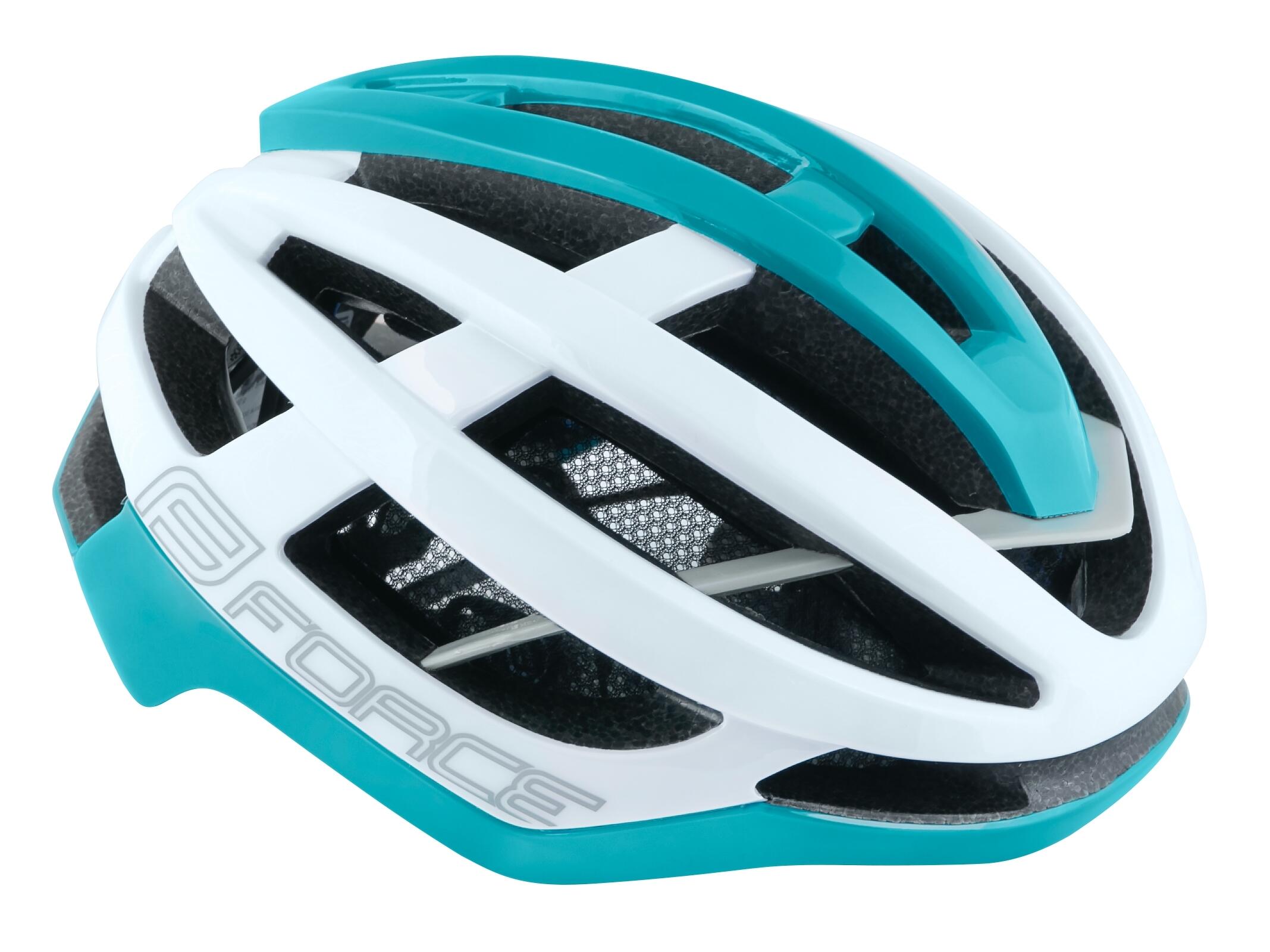 Casco ciclismo FORCE LYNX blanco-turquesa 4/7