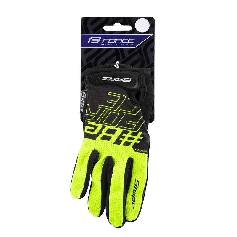 Manusi Force MTB Swipe, Negru/Verde fluo L