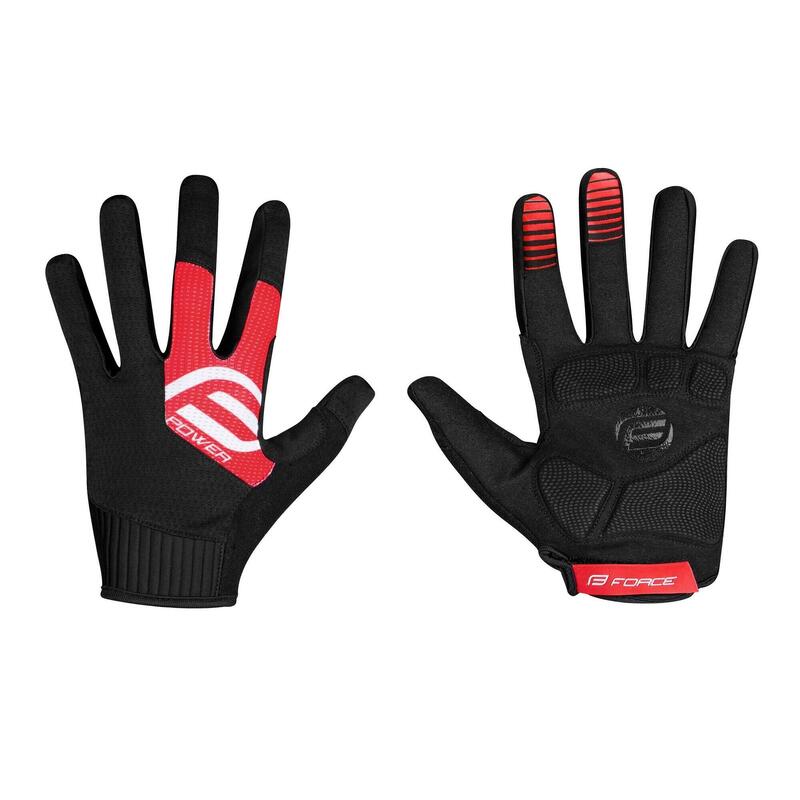 Manusi Force MTB Power, negru/rosu, XL