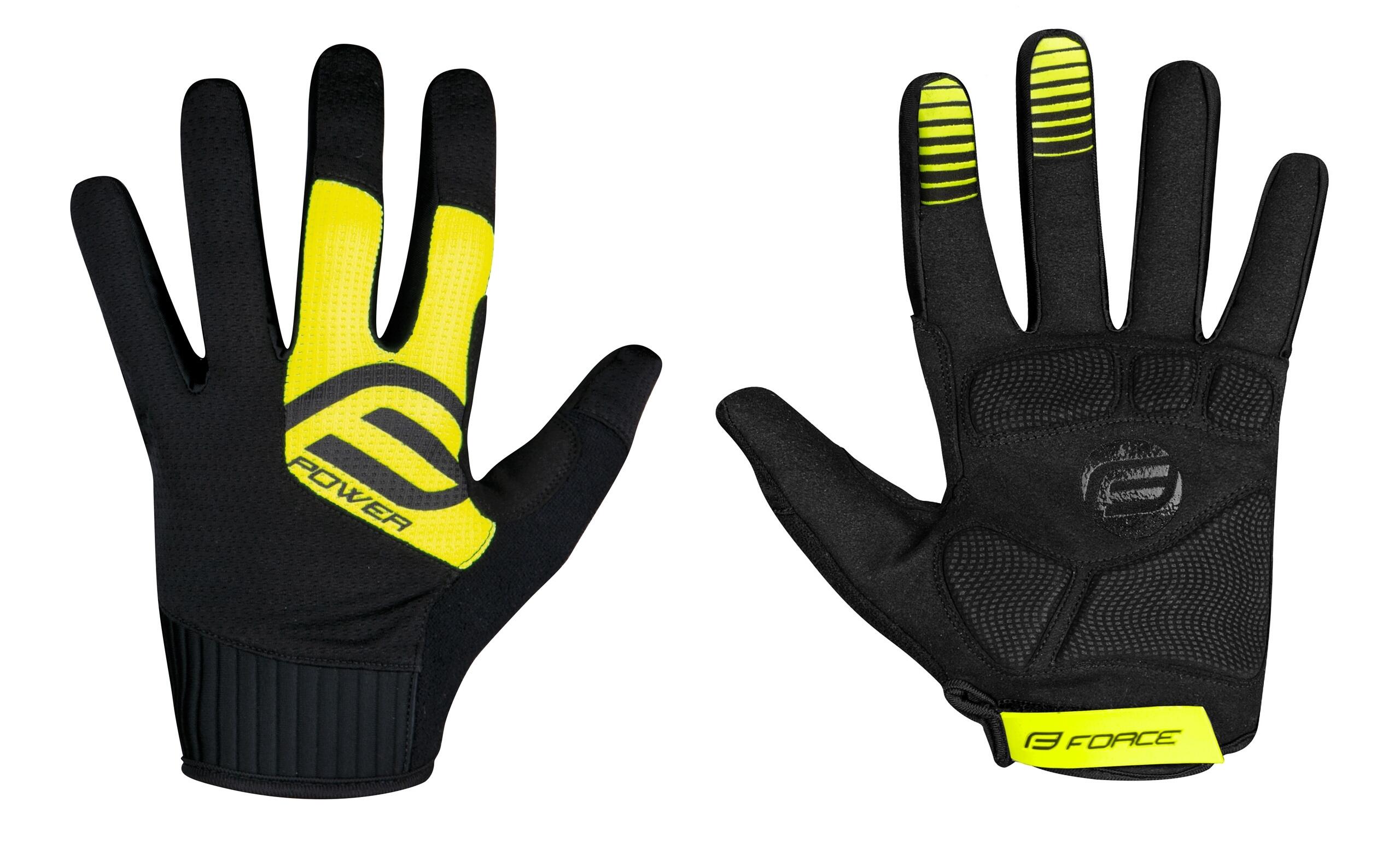 Manusi Force MTB Power, negru/fluo, XL
