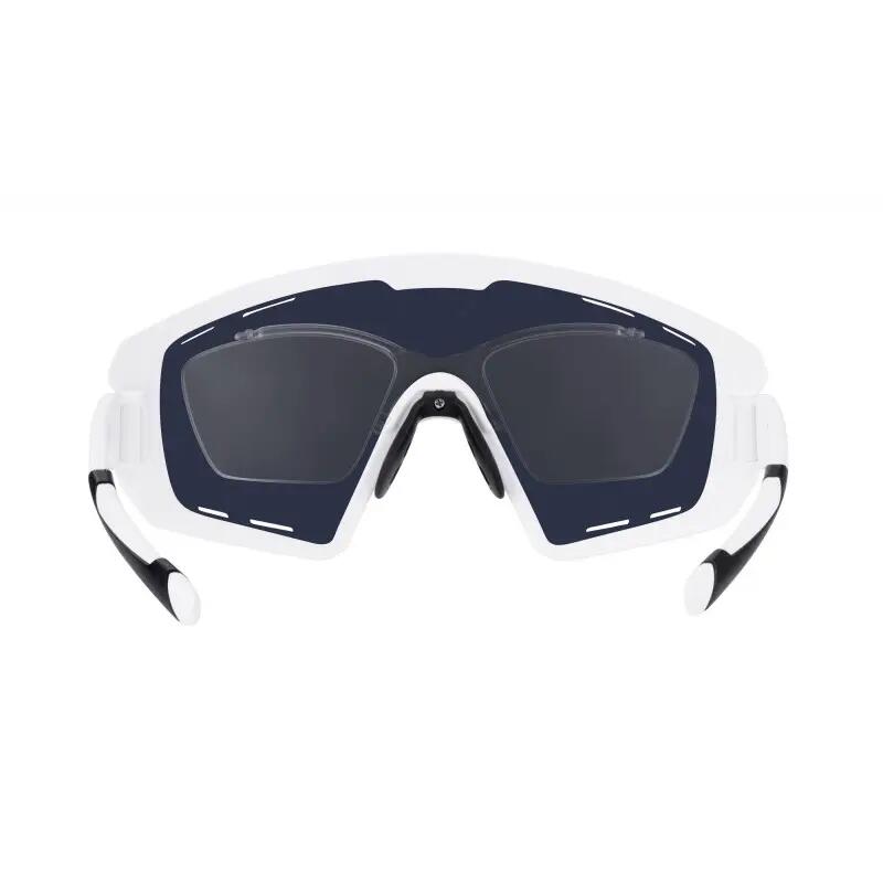 Gafas de ciclismo OMBRO PLUS FORCE blanco mate, lente roja 3/7