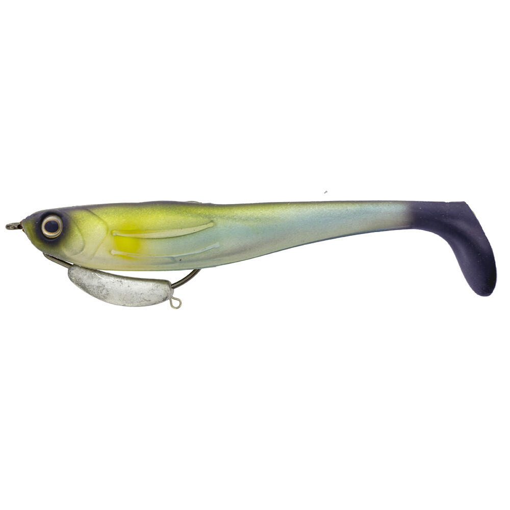 3.5 Inch Zerek Flat Shad Snagless Soft Plastic Fishing Lure - Absinthe Black