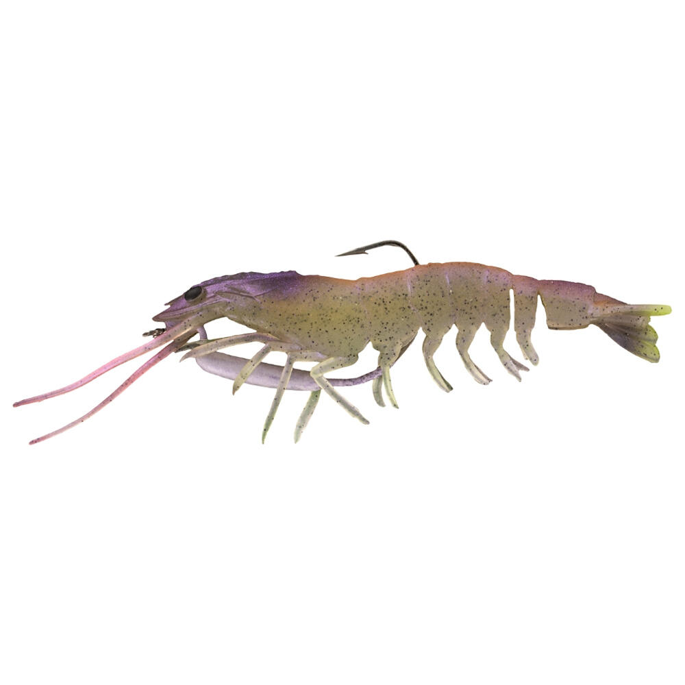 Chasebaits 95mm Flick Prawn Plastic Fishing Lure w/ 4gm Lead Weight Jelly Prawn
