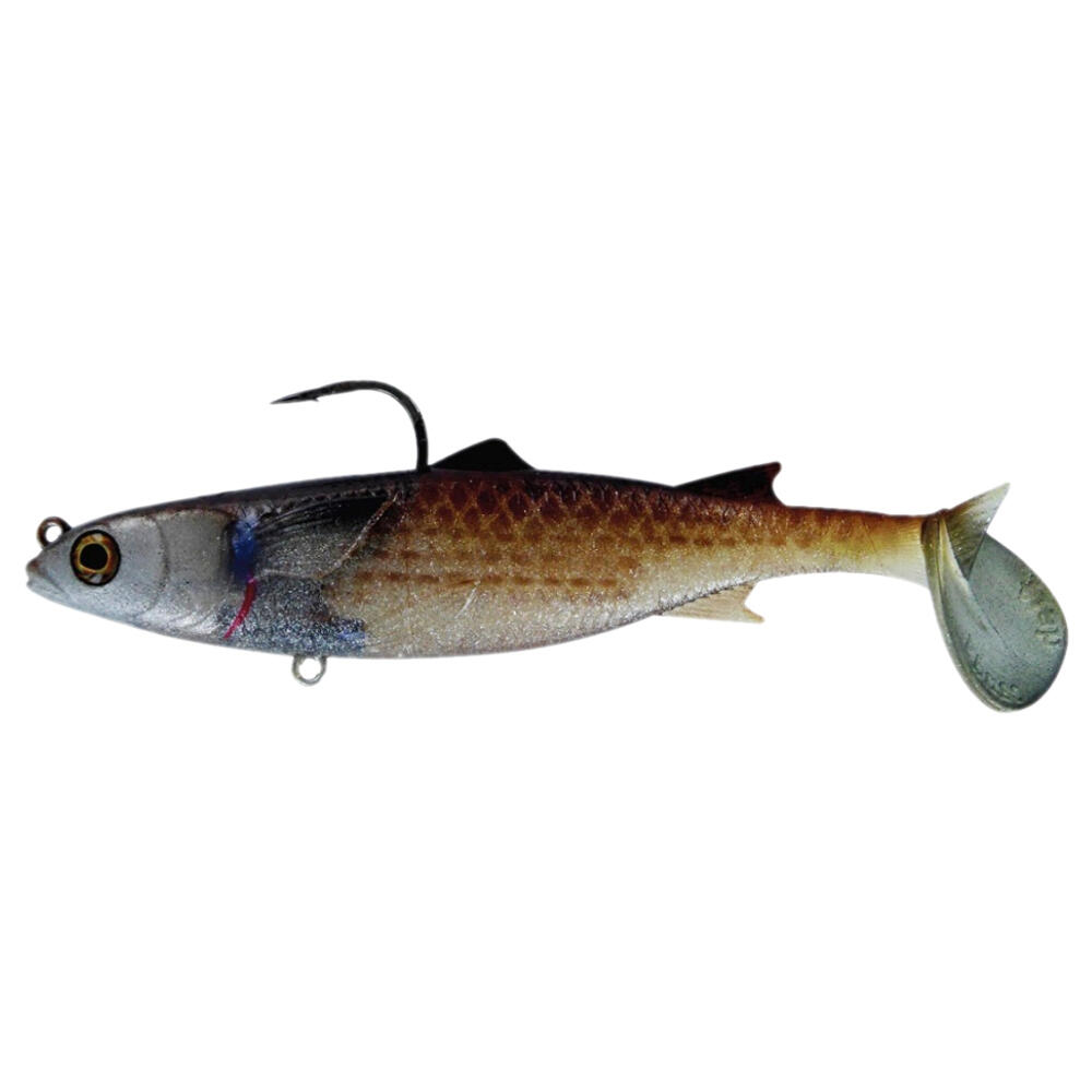 Chasebaits Lures Poddy Mullet 125mm Active Side Fins Fishing Lure - Muddy Mullet