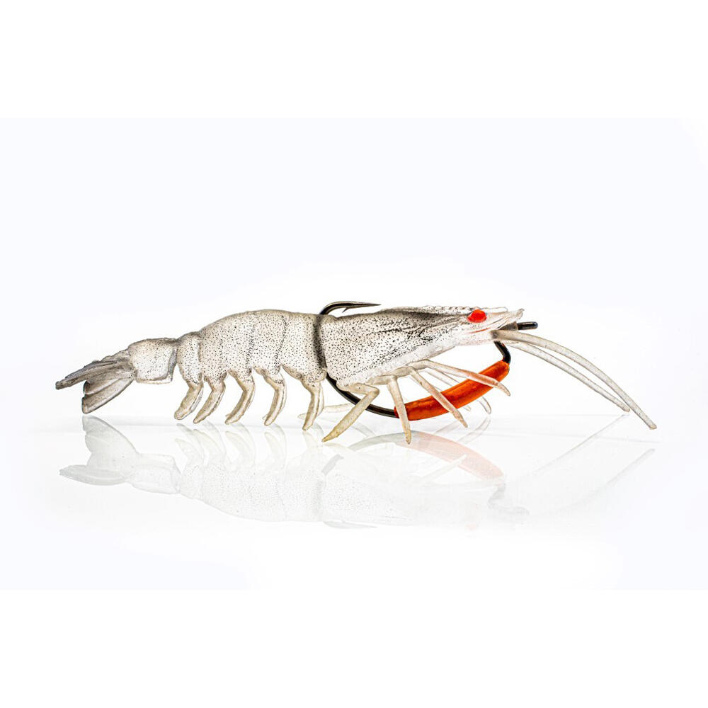 125mm Chasebaits Flick Prawn Lure - 8gm Soft Plastic Fishing Lure - Crystal