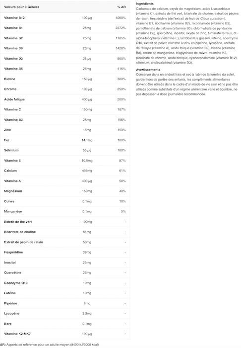 Multivitamines - Multi-Vit Complex - 90 Gélules 2/3