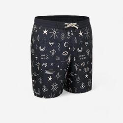 Seconde vie - Boardshort surf 100 long symbol black - TRÈS BON