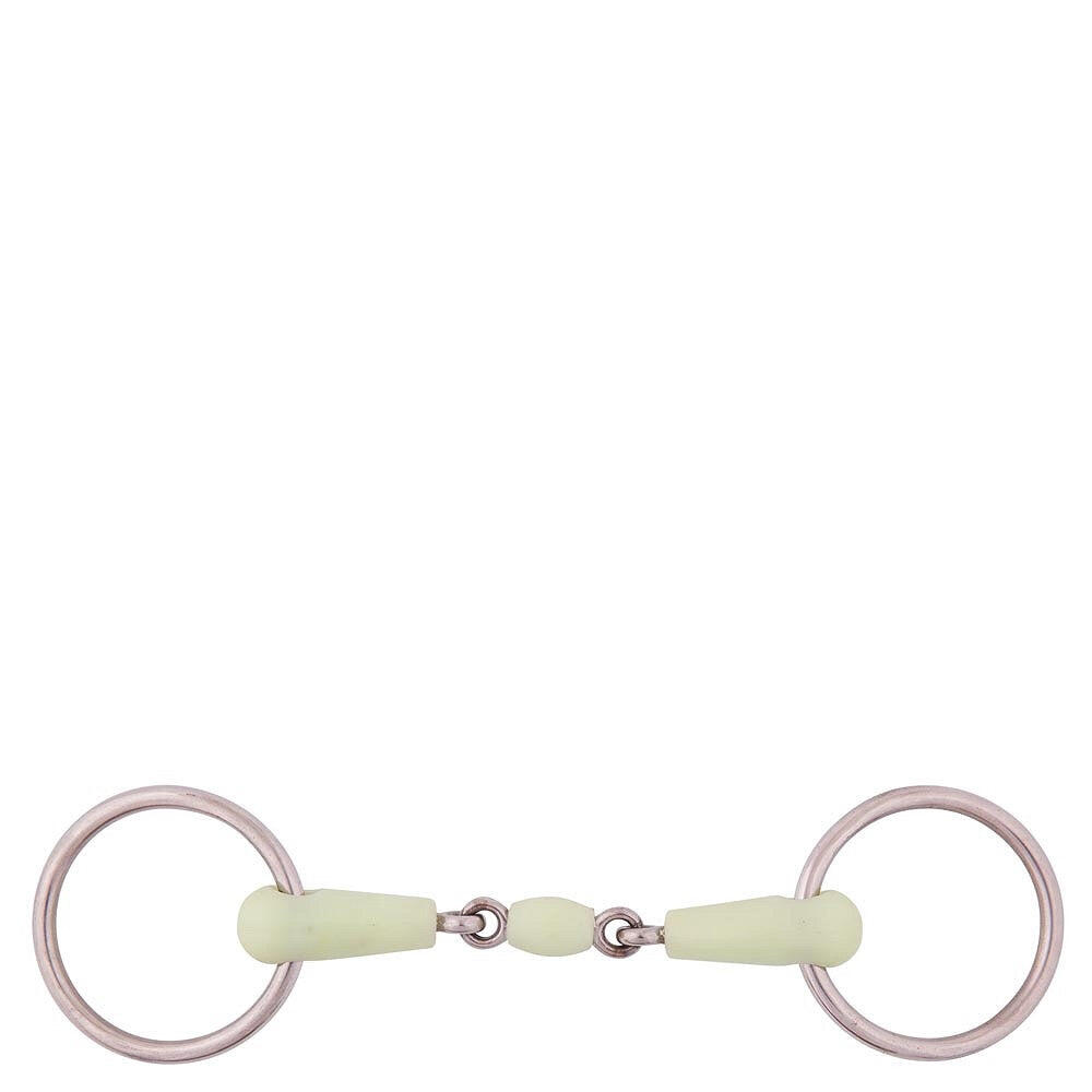 Bocado doble de acero inoxidable para caballos BR Equitation Apple Mouth 2/2
