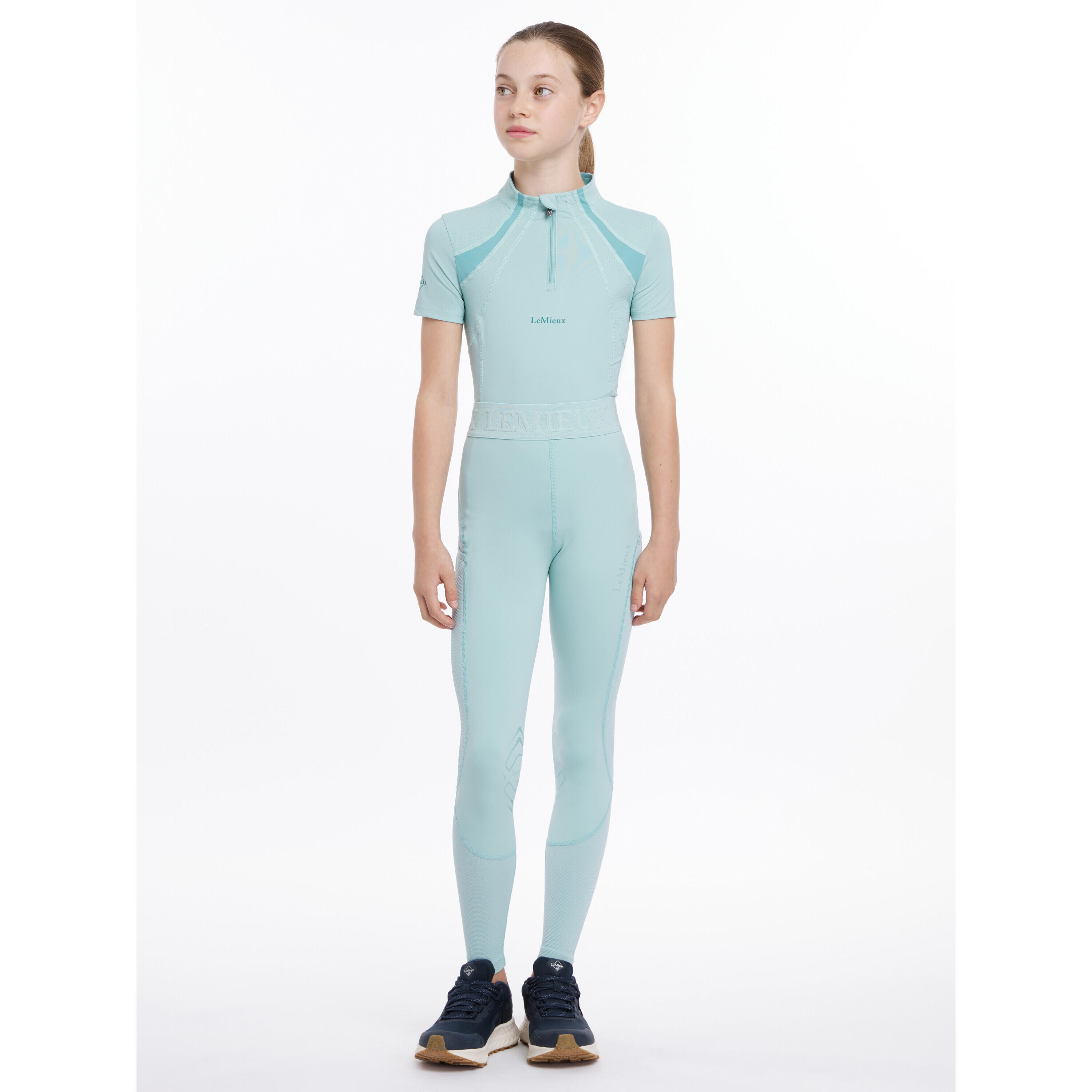 Legging équitation en mesh mid grip enfant LeMieux Lizzie 2/7