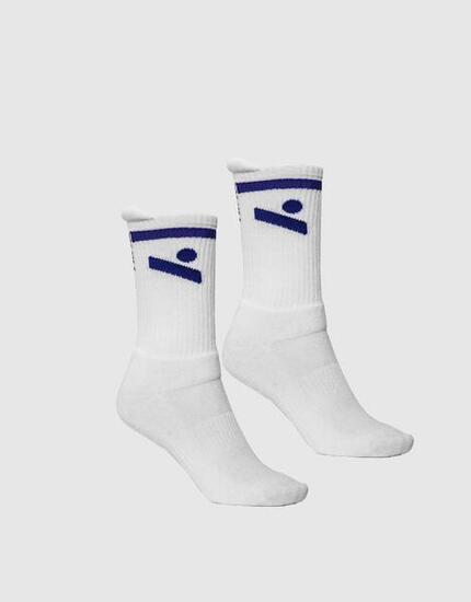 Chaussettes mi-hautes volley “Jump” (2 paires) – logo bleu marine (40/43)