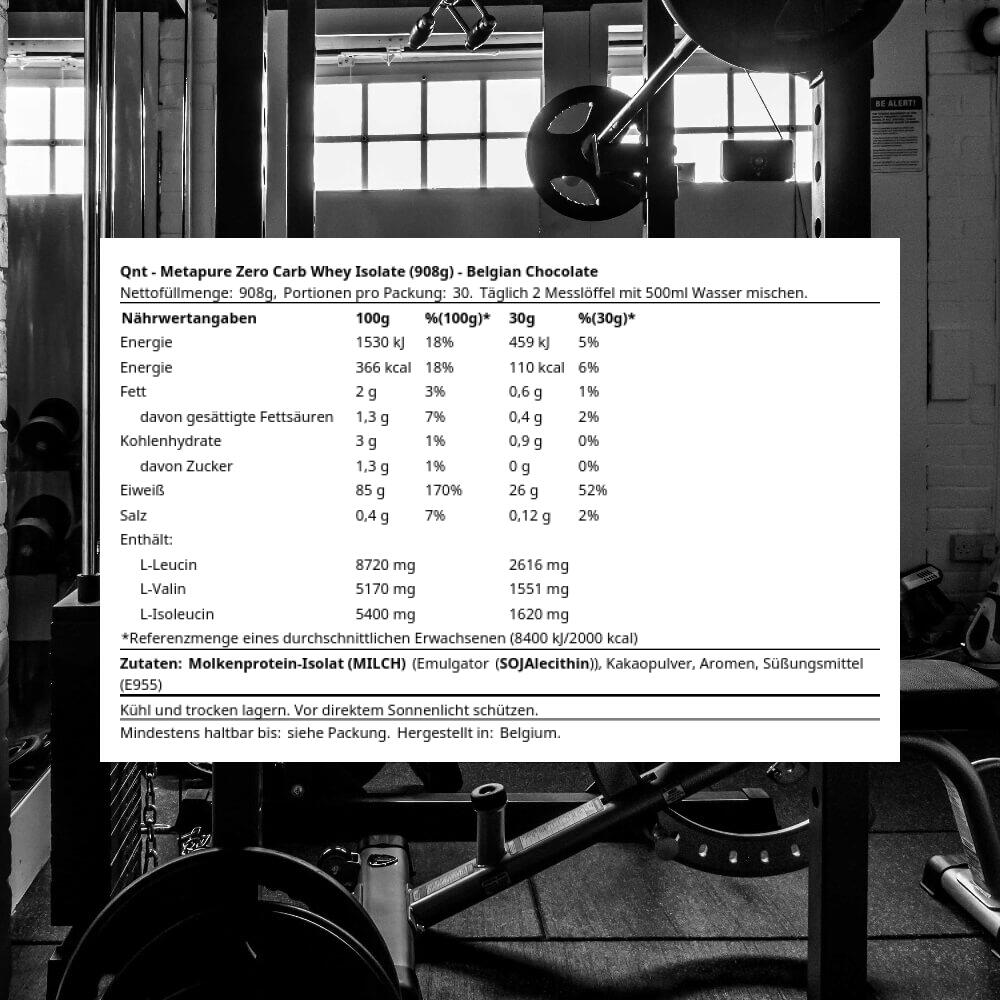 METAPURE - WHEY ISOLATE ZERO - Belgian Chocolate - 908 g 4/4