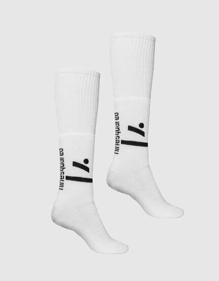 Chaussettes hautes volley “Jump Spin” (2 paires) – Logo noir (40/43)