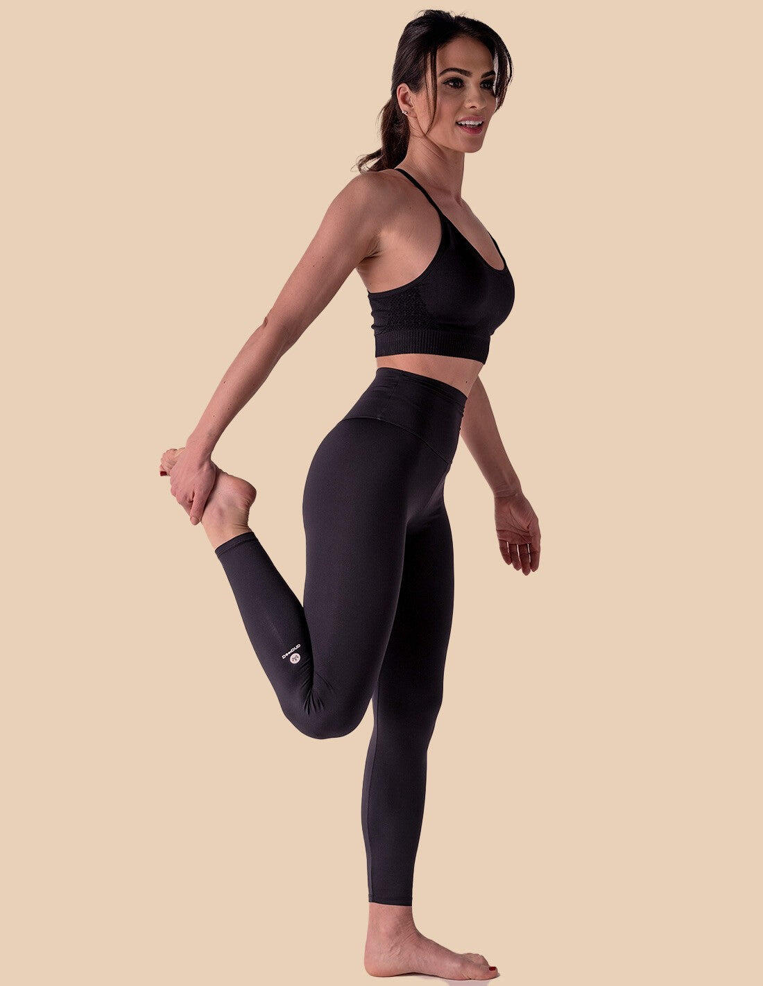 ANAISSA Leggings Modeladoras Fitness Cintura subida Mulher Natura