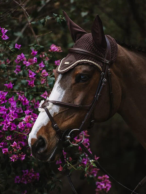 Bonnet anti-mouches Equestrian Stockholm - GOLDEN BROWN 2/4