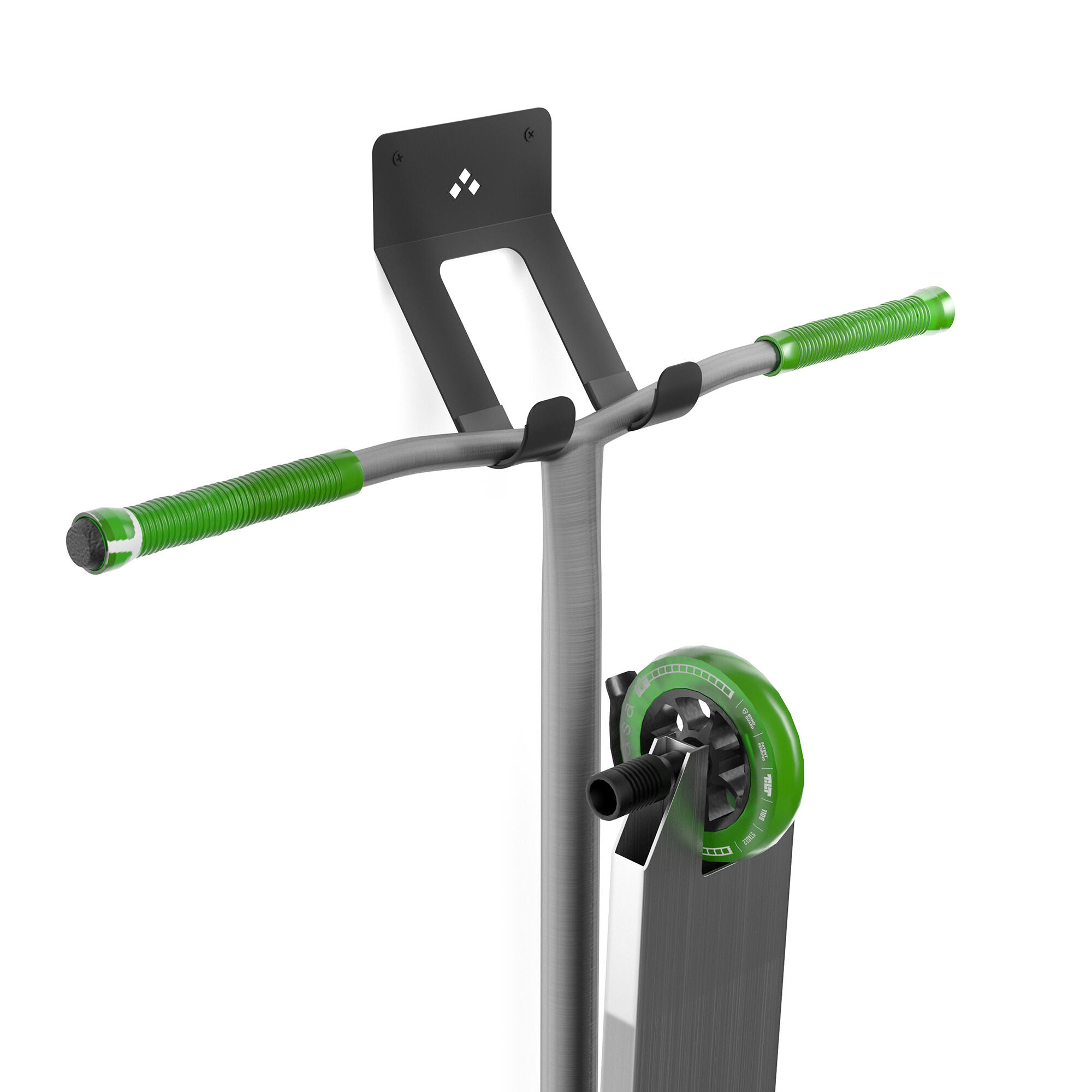 Soporte de pared para Patinete con protector para manillar y pared y tornillos 4/7