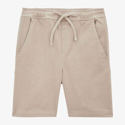 Bermuda garçon beige taille élastique