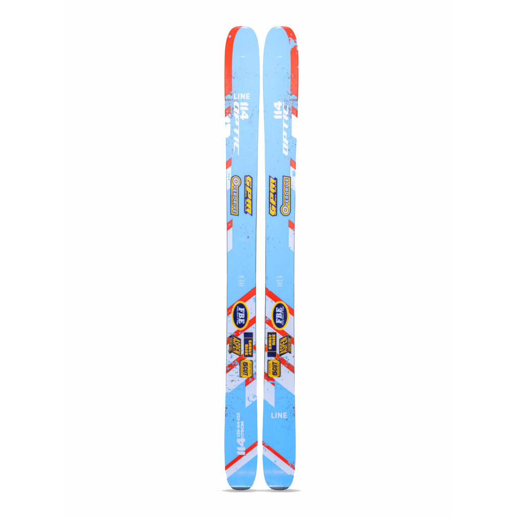Line Optic 114 blue men's skis without bindings