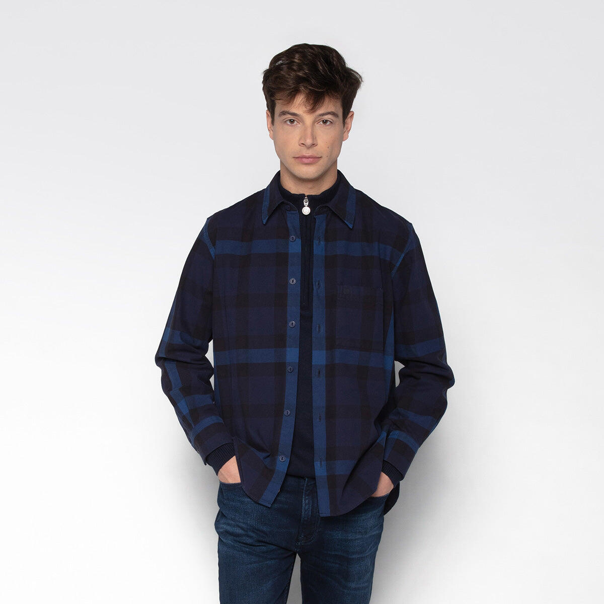 Camicia Amsterdam in velluto a maniche lunghe 2/5