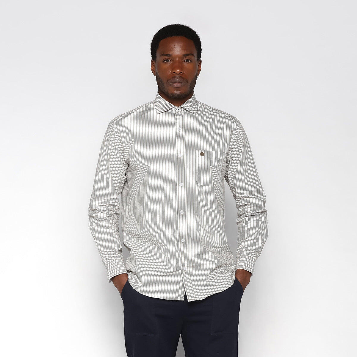 Camicia Charles a maniche lunghe a righe 2/5