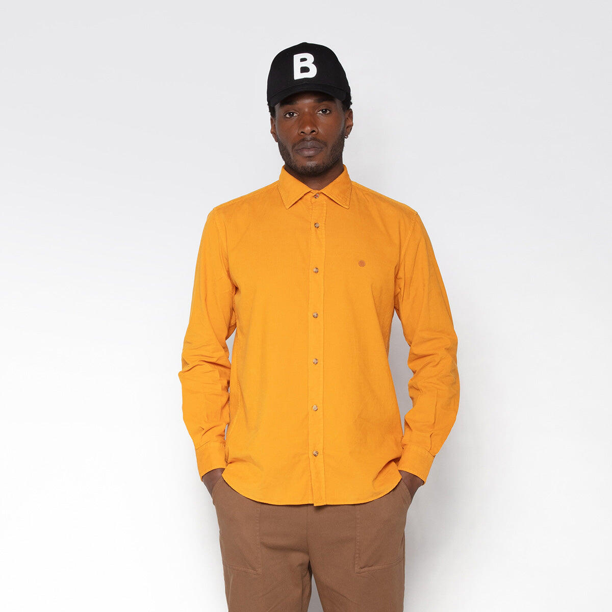 Camicia a maniche lunghe Charles in velluto 2/5