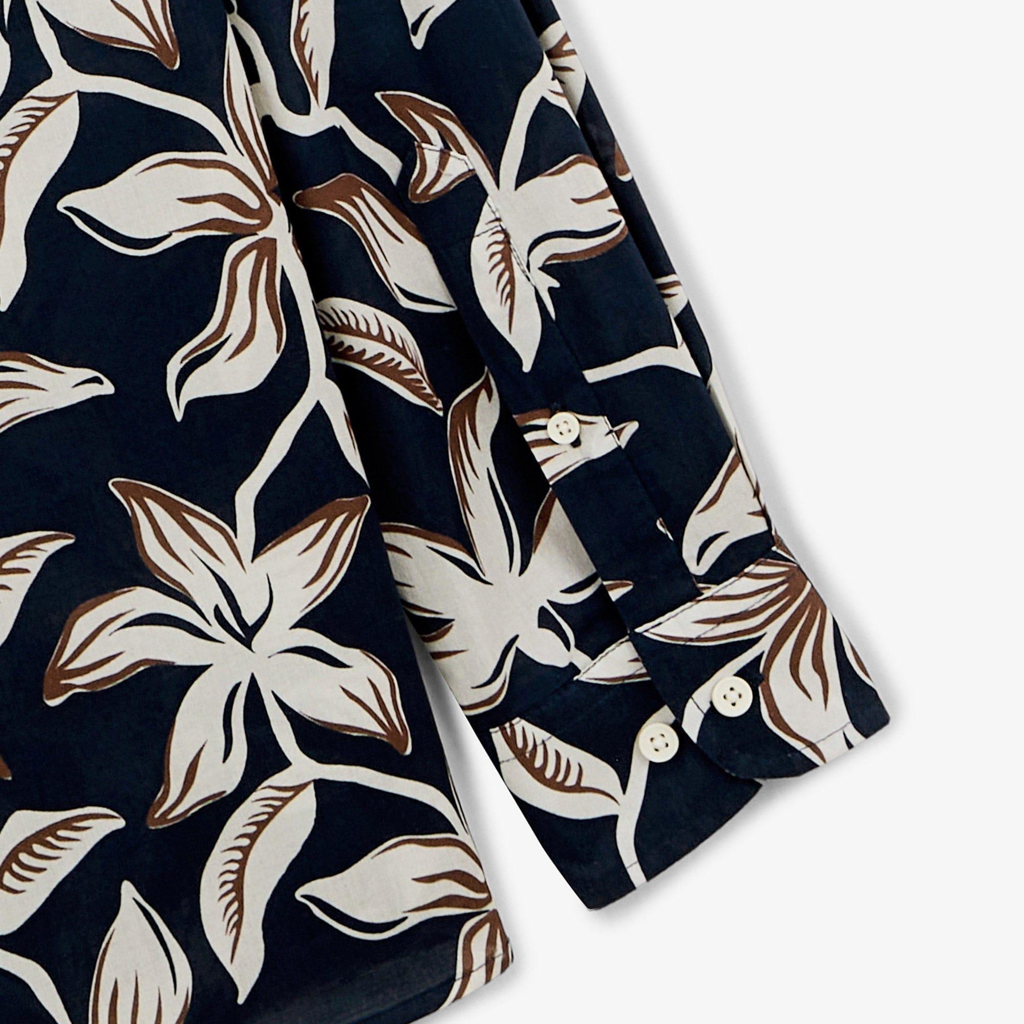 Camicia a maniche lunghe in lino a fantasia Charles 4/4