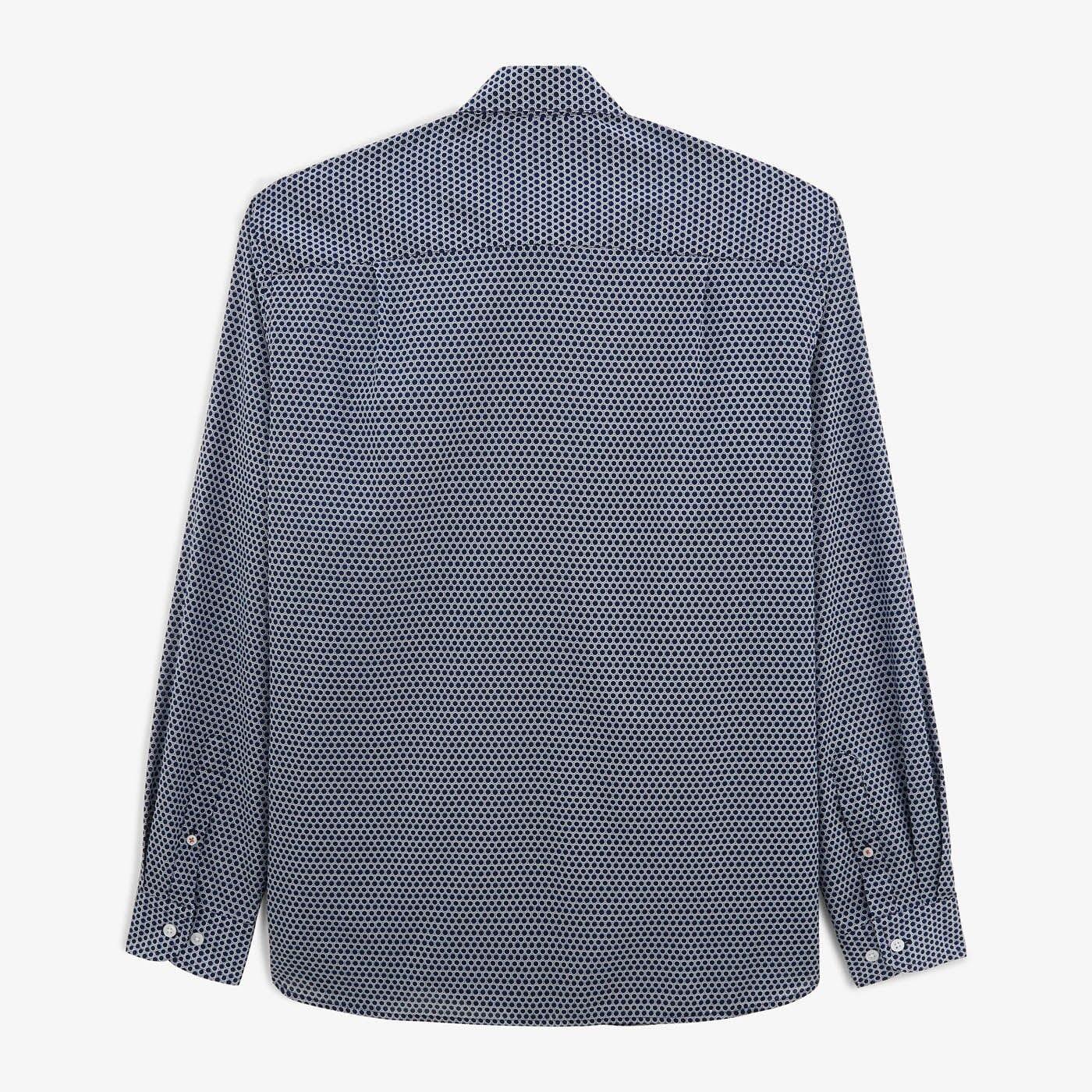 Chemise Charles alvéoles bleu foncé 2/4