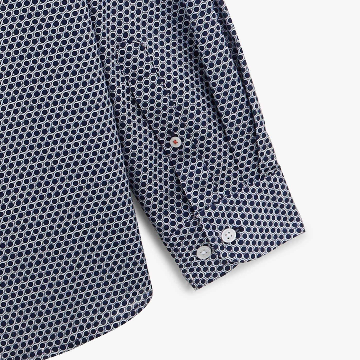 Chemise Charles alvéoles bleu foncé 4/4
