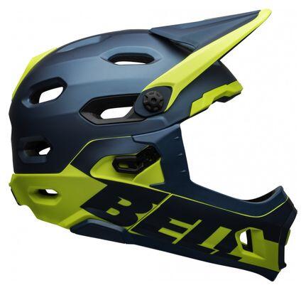 Bell Super DH Mips Helmet with Removable Chinstrap Blue Yellow 2021 2/5