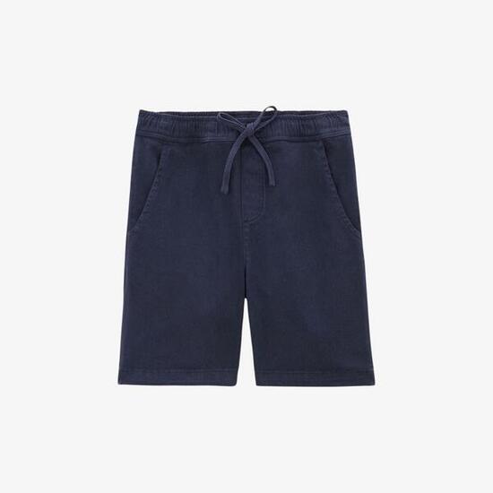 Bermuda garçon bleu marine taille élastique