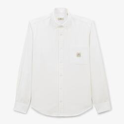 Chemise manches longues en coton Oxford blanche unie Charles Play