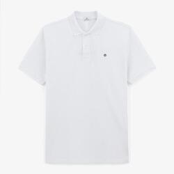 Polo Lucas maille piquée blanc