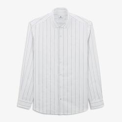 Chemise manches longues Charles oxford à rayures blanc
