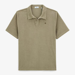 Polo manches courtes éponge Lane vert teck
