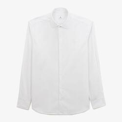 Chemise manches longues en popeline blanche