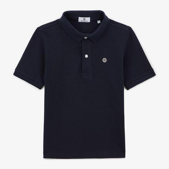 Polo garçon Lucas maille piquéee bleu foncé