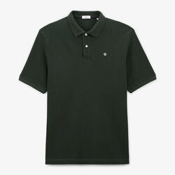 Polo piqué manches courtes en coton Lucas vert anglais