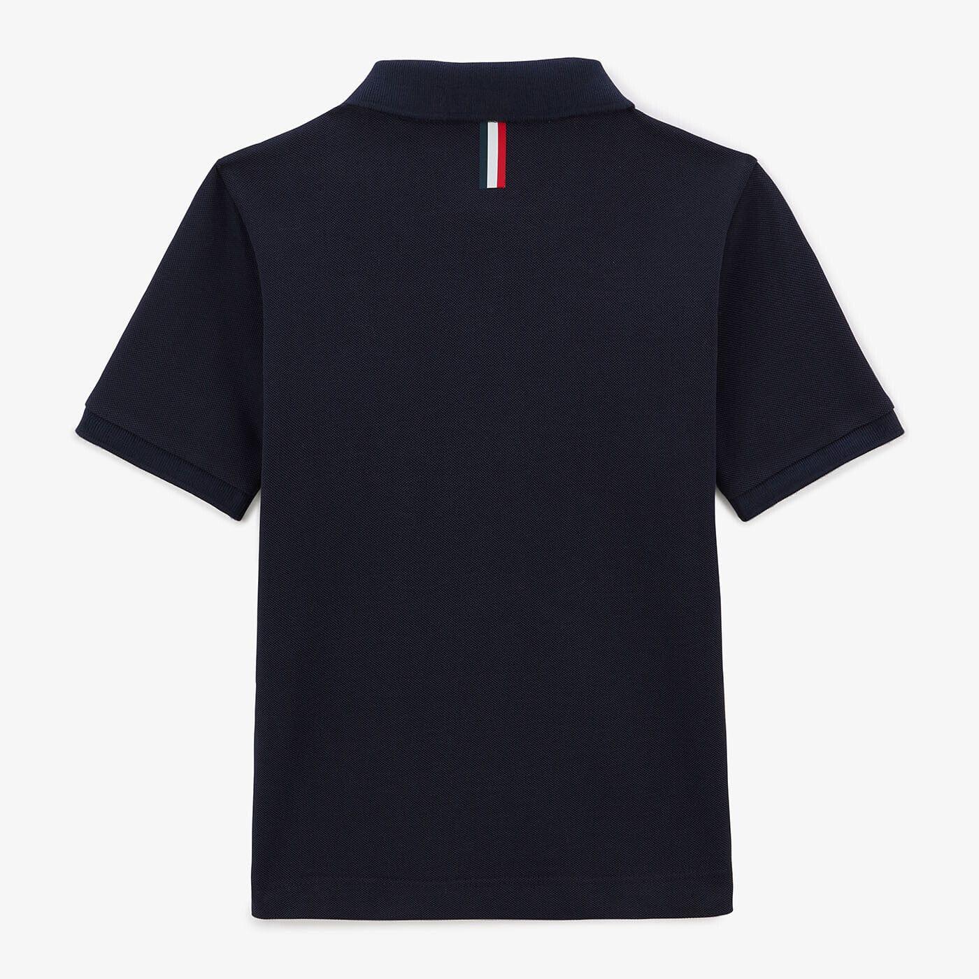 Polo garçon Lucas maille piquéee bleu foncé 3/6