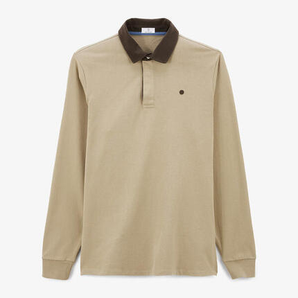 Maillot de rugby manches longues beige Lupin
