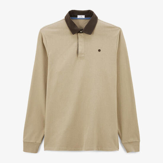 Maillot de rugby manches longues beige Lupin