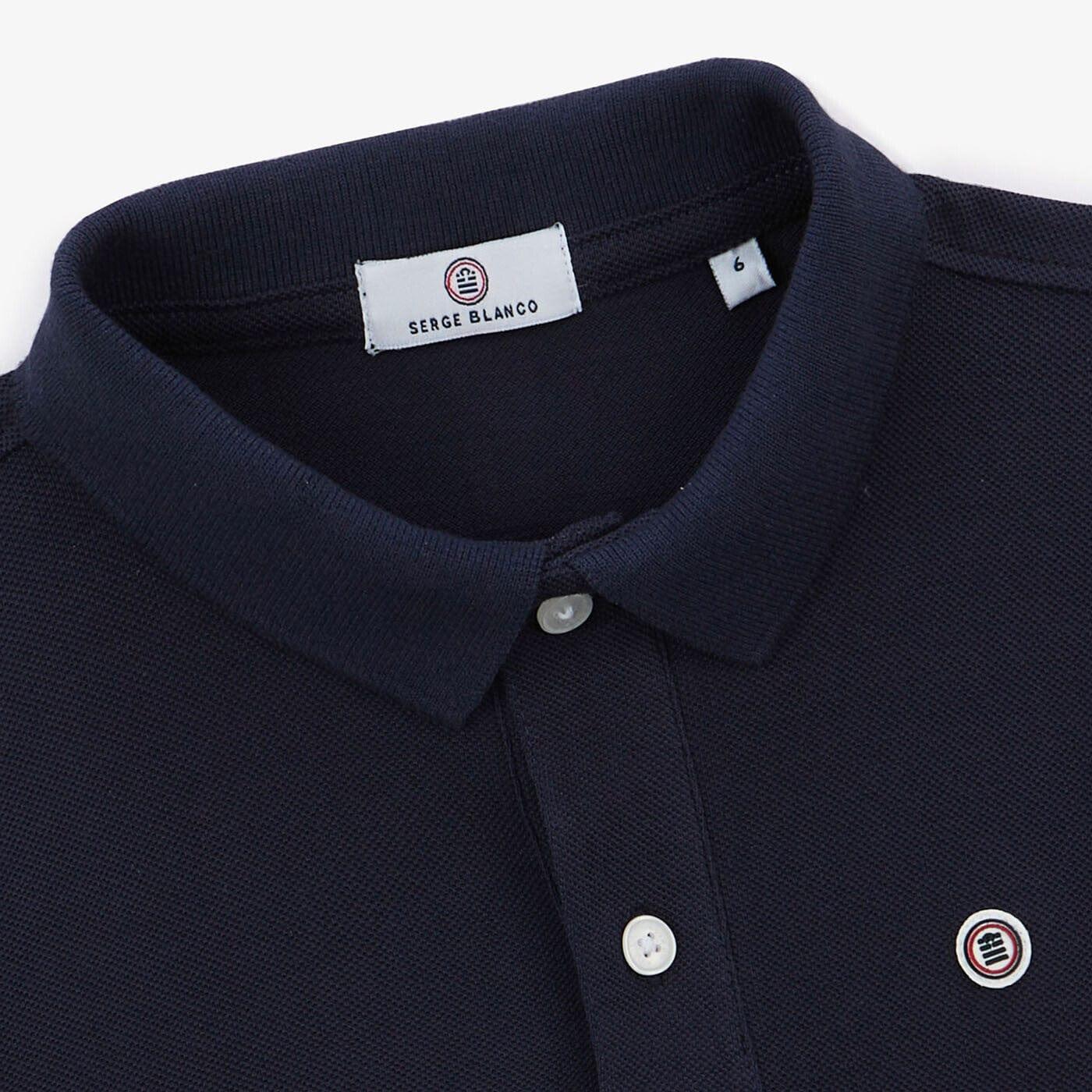 Polo garçon Lucas maille piquéee bleu foncé 5/6