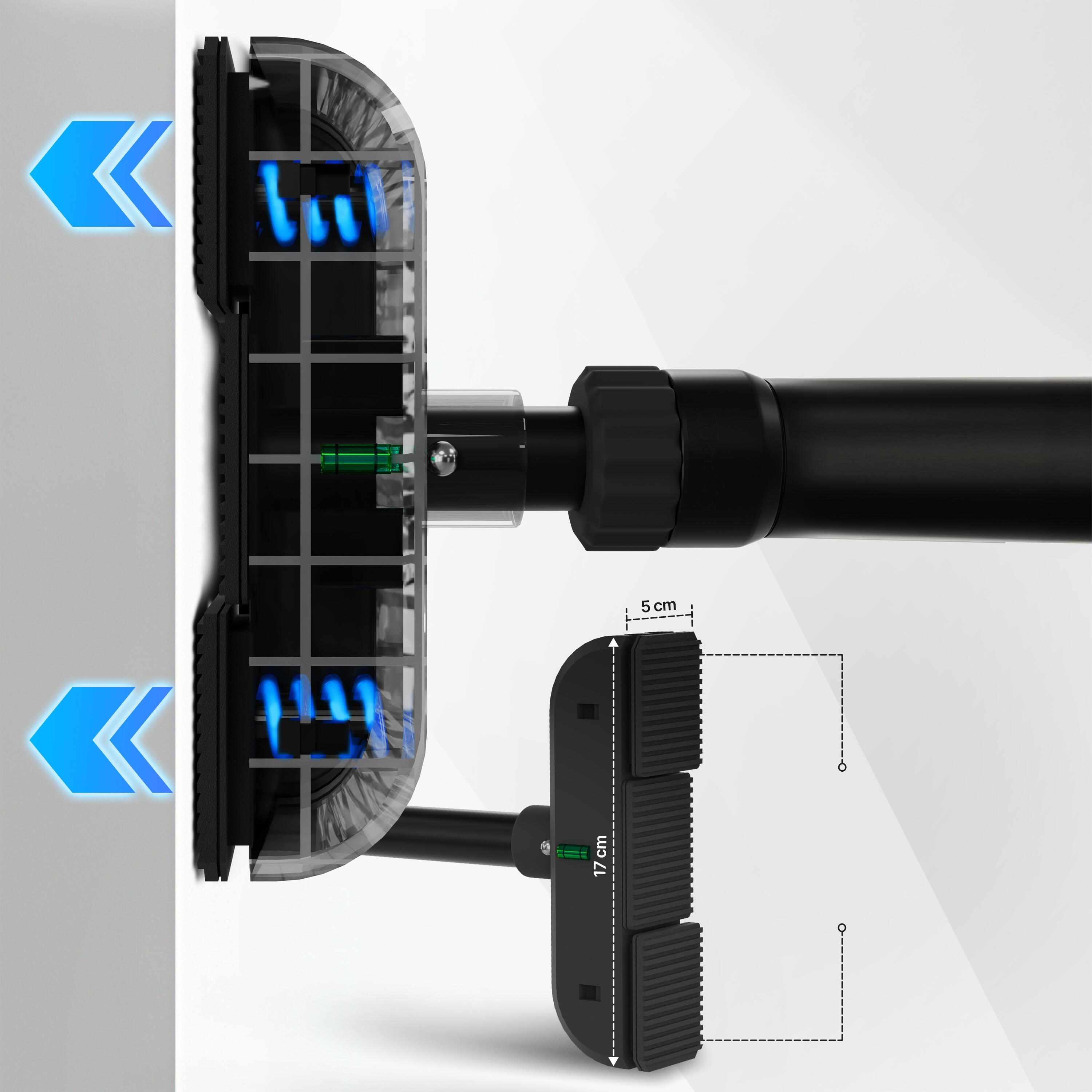 Sbarra per trazioni porte 73-92 cm, supporta 200 kg, senza viti 3/7